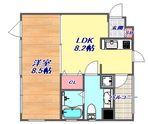 ＲＥＧＵＬＵＳ　ＫＯＮＡＮ　ＹＡＭＡＴＥの物件間取画像